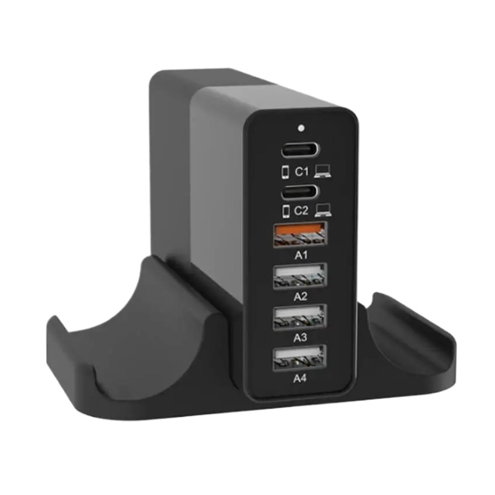 Cargador USB De 80W PD QC3.0, Protocolo Dual, Carga Rápida, 6 Puertos, Estación Múltiple
