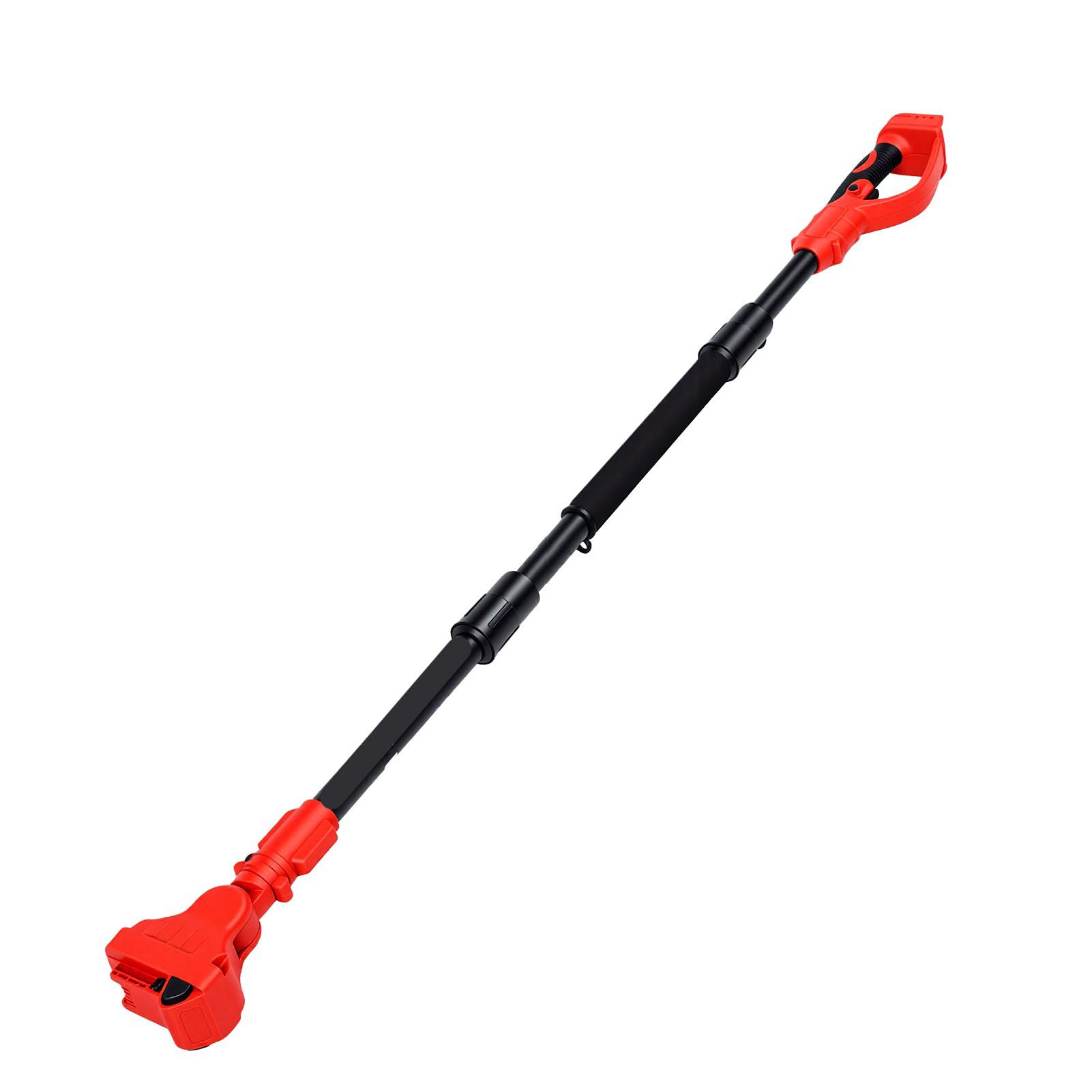 Garosa Asta per per Rami Alti 3,28-4,92 Piedi Estensibile con Testa Rotante | Asta di prolunga per potatore a batteria, rotazione di 180 gradi, per batteria da 18 V, asta telescopica regolabile rossa,