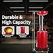 XtremepowerUS 20 Gallon Portable Waste Oil Drain Tank Air Operated Drainage Adjustable Funnel Height with Wheel, Red