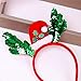 Bicolor Christmas Headband for Women Xmas Antlers Headwear Accessories-Deer Angel Wings Santa Claus Caps Snowflake Headbands Decorations for Festival Holiday Party Cosplay (Santa Caps)