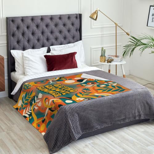 Jeté de lit turquoise pour canapé et salon bohème rétro chic