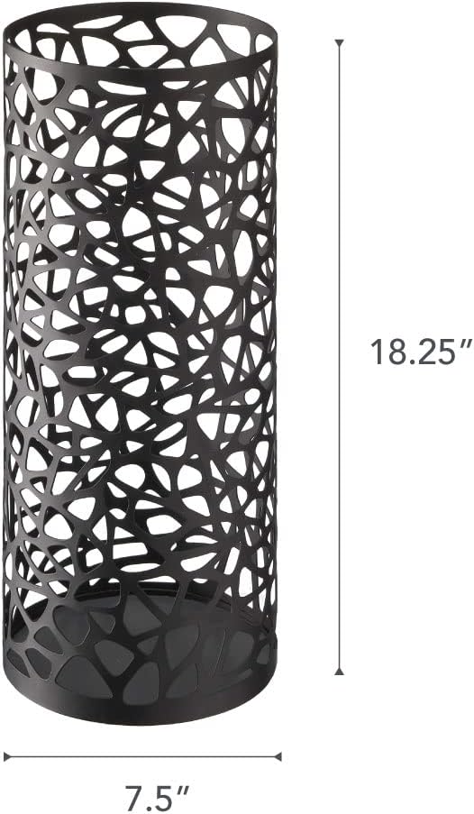 Yamazaki Home Umbrella Stand - Storage for Umbrellas and Walking Canes Steel One Size Black