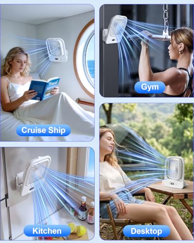 scenein Small Wall Mount Usb Fan with Magnetic Base for Cruise Ship Cabin - image 7