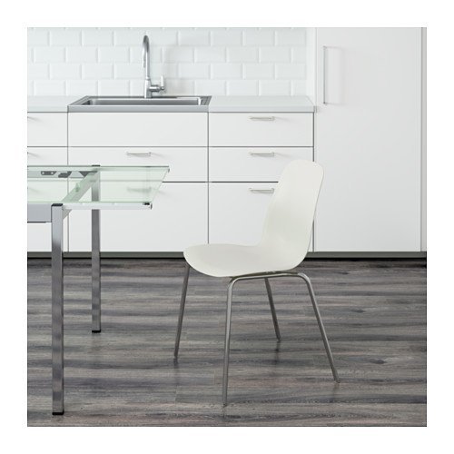 Amazon｜IKEA(イケア) LEIFARNE チェア, ホワイト, ブロリンゲ クロム
