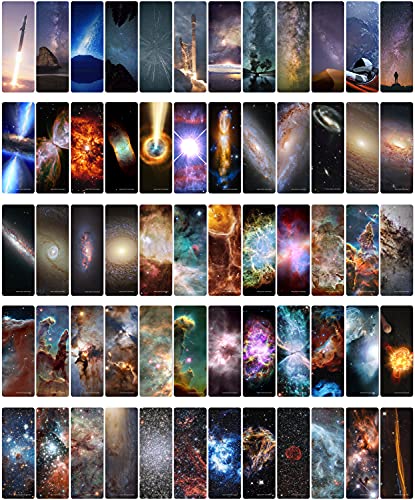 Livin Harmony Cool Space Galaxy Bookmarks For Kids - Book Marks For Book Lovers - Bulk Bookmarks For Men - Unique Bookmarks For Boys, Girls - Students Book Markers Set - Classroom Gifts For Students #TOP1