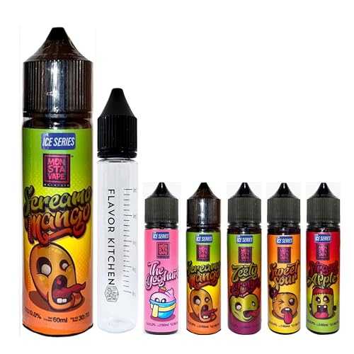 �y�A�C�X�zMONSTA VAPE �����X�^�[�x�C�v �}���[�V�A��Ԍn���L�b�h 60ml�{FlavorKitchen�I���W�i���{�g���Z�b�g�yVAPE/���L�b�h�z (Ice Screamo Mango)