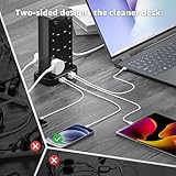 Tower Extension Lead with USB C Slots, 12 Way Multi Plug Socket Extension with 6 USB Ports, Overload Protected Extension Lead with 4 Switch Tower Extension Cable 1.8m for Home Kitchen Office - Image 4