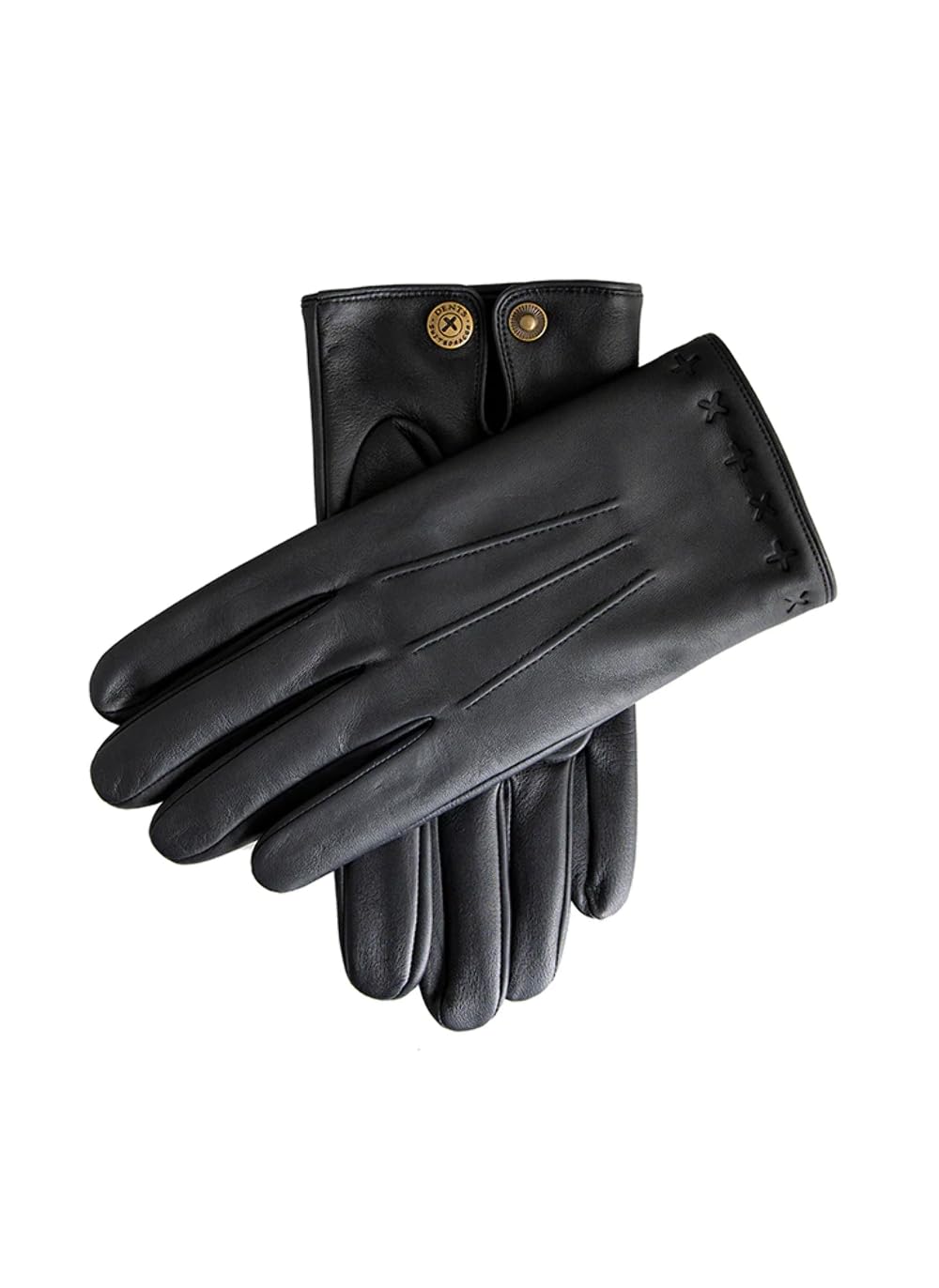 Dents Men's Black/Black The Suited Racer X Touchscreen Leather Embossed Gloves L