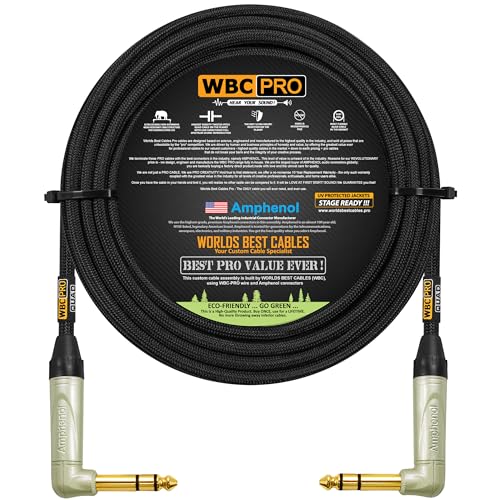 Câble stéréo équilibré WBC-PRO-Quad en tweed avec connecteurs Amphenol plaqués or
