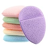 6Pcs Face Sponges for Cleansing, Reusable Faces Scrubber Pads for Women for Washing Face, Gentle Esponjas Faciales for Deep Pore Cleansing, Blackheads, Daily Facial Cleans, Makup Remover (Colorful)