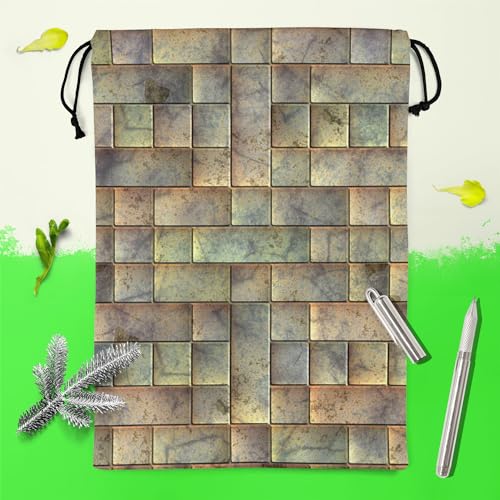 Image of ArtzFolio Tiled Art D6 | Reusable Sack Bag | Bag for Gym, Storage, Vegetable & Travel