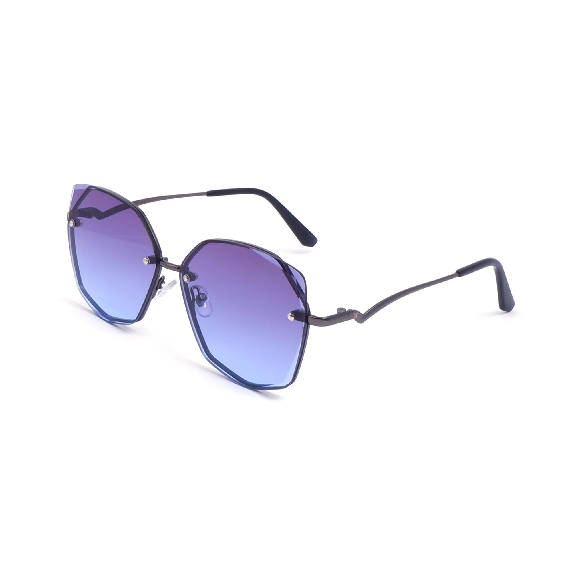 Cat Eye Sunglasses for Women, Lightweight Rimless Metal Frame, UV Protected Stylish Fashion Shades for Women-image-28
