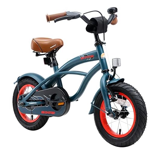 BIKESTAR Bicicleta Infantil para niños y niñas a Partir de 3 años | Bici 12 Pulgadas con Frenos | 12" Edición Cruiser Azul