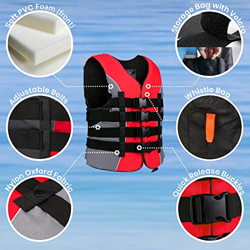 Image of Leader Accessories Adult Universal USCG Approved Life Jacket Vest Boat Vest