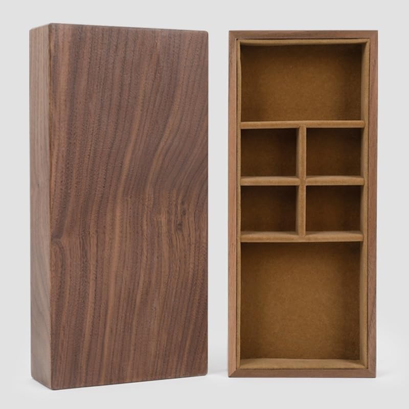 Jewelry Box Walnut Solid Wood With Lock Engagement Single Flannel image 4