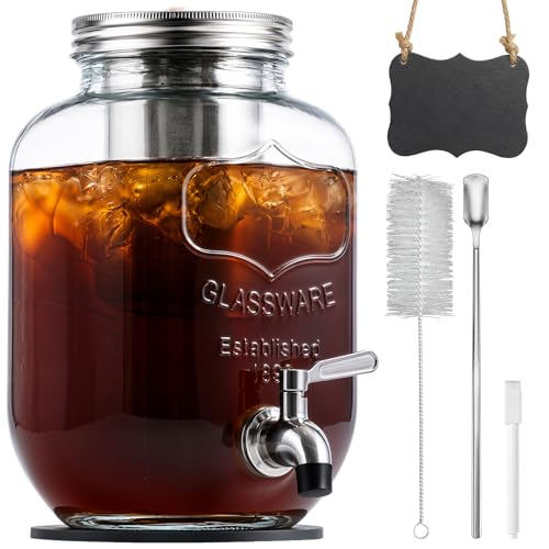 JunVpic Cold Brew Coffee Maker 128 oz/1 Gallon Glass Pitcher