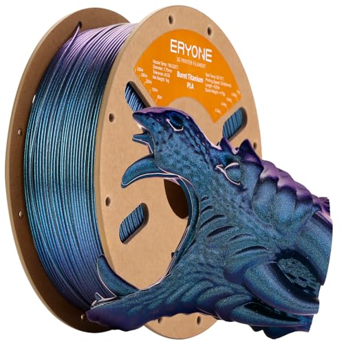 Image of ERYONE Burnt Titanium PLA Filament 3D Printer PLA Filament 1.75mm + /- 0.03mm, Glitter PLA Filament 1KG Cardboard Spool(2.2LBS), Technological Blue