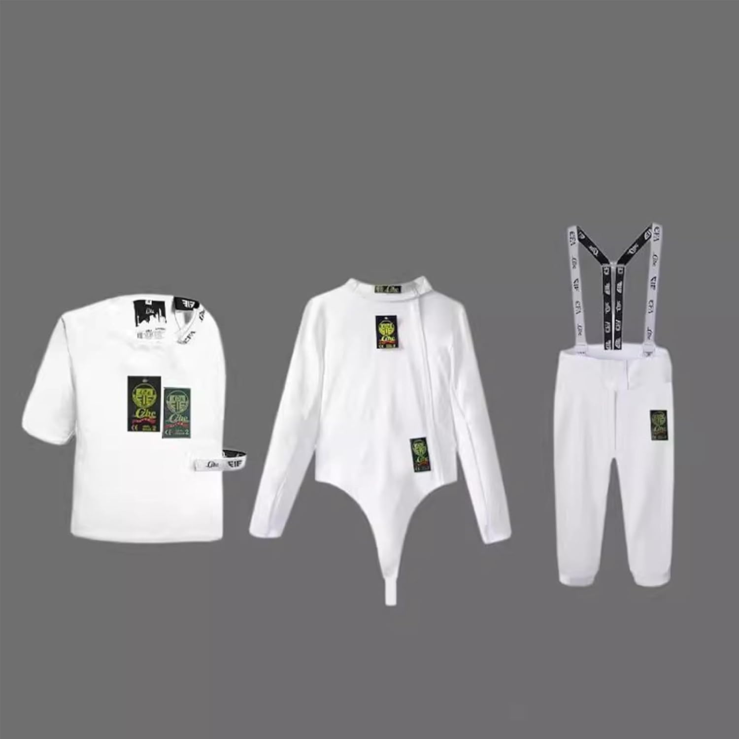 Fencing Uniform Suit, 800N Ice Silk Fencing Suit, Unisex Fencing Jacket Pants Vest Set, Daily Training and Competition, Right Hand(32#)