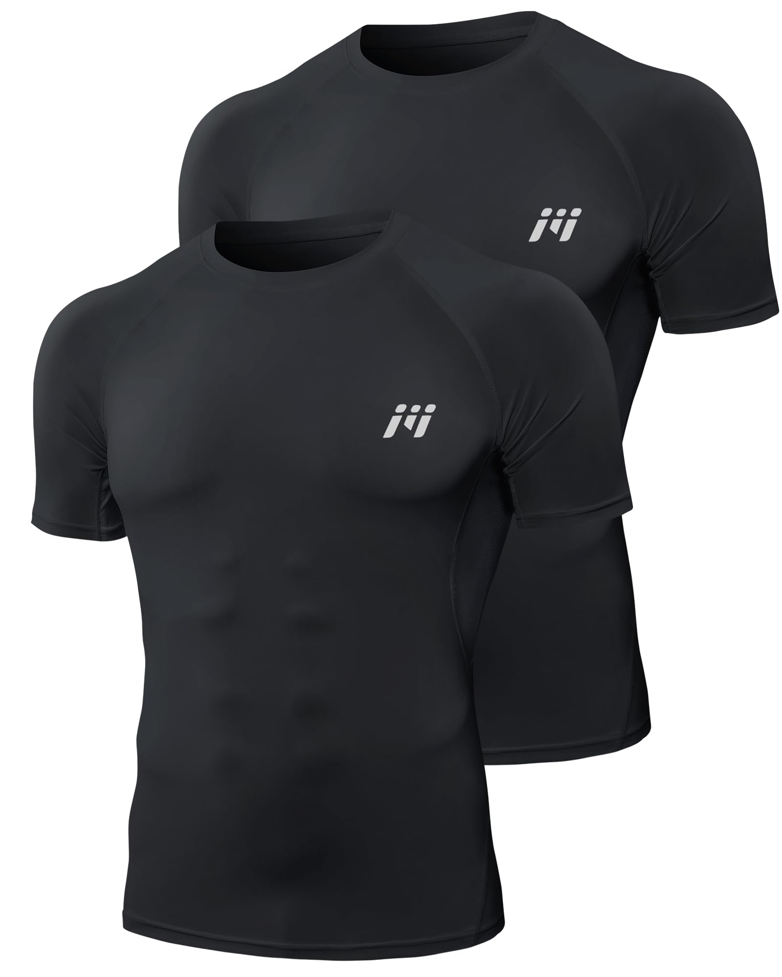 MEETWEE Compression Shirt Men's, Short/Long Sleeve Functional Men's Sports Shirt for Running Jogging Sports Gym