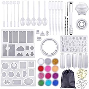 IWILCS 83 stuks epoxyhars mallenset, epoxyharsset, harsmal, siliconen mallenset, DHZ sieraden, harsgietmallen, voor het…