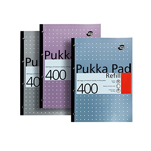 Pukka Pad, Refill Pad A4, 400 Page (Colours May Vary)