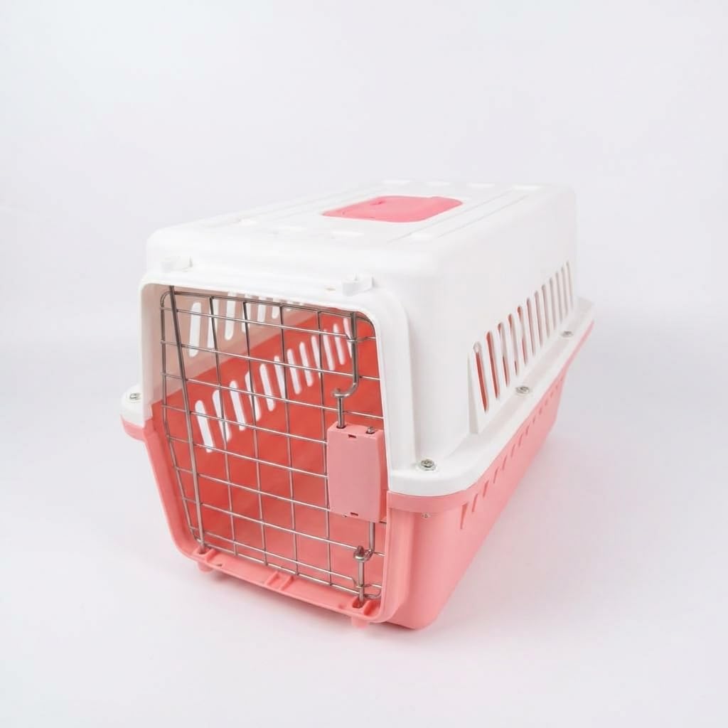 Caixa de transporte para gatos com, estrutura rígida e portátil, porta, alça de, ideal