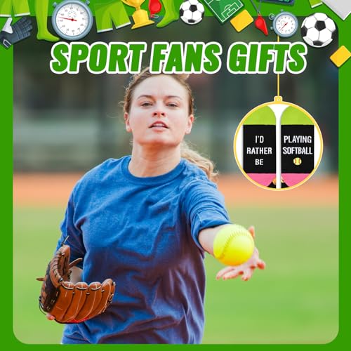 HAPPYPOP Softball Gifts for Teen Girls - Softball Mom Dad Gifts, Youth Sports Socks Women