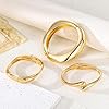 YANCHUN Chunky Silver Bangles Stackable Bracelets for Women Non Tarnish Gold Pearl Bracelet Stack Trendy Jewelry Gifts #4