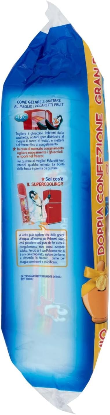 8x Polaretti Fruit Ice Cream Lollies with Fruit Juice Fruchteis am Stiel mit Fruchtsaft zum Einfrieren/Jede Packung enthält 20 Eis am Stiel à 42ml + Beni Culinari Kostenloser Schlüsselanhänger
