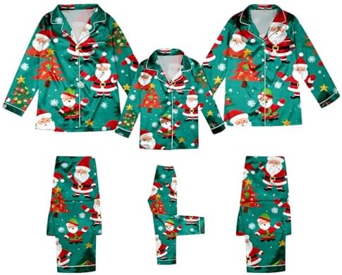 Family Christmas Pajamas Matching Sets 2026 Silk Satin Long Sleeve ...