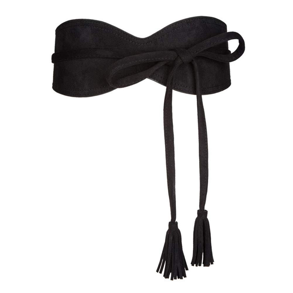 Women's Bowknot Wrap Around Self Tie Obi Waist Band Cinch Wide Boho Belt