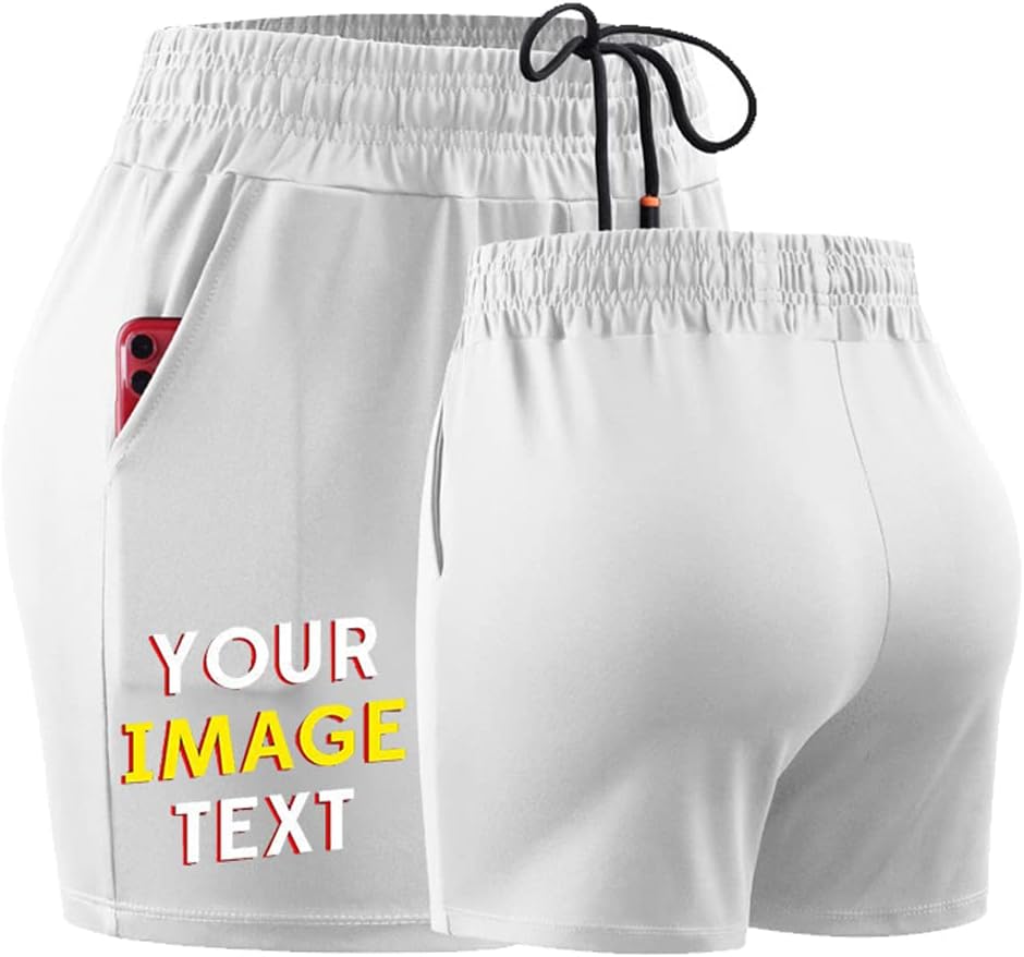 DEYI Add Your Number Logo Women's Workout Shorts 5 inch Lightweight with Pockets