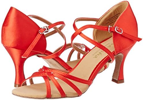 Sansha Women's Ballroom Dance Ladies Shoes BR31007S ROSA Sandal, Red, 9.5 | Image 6