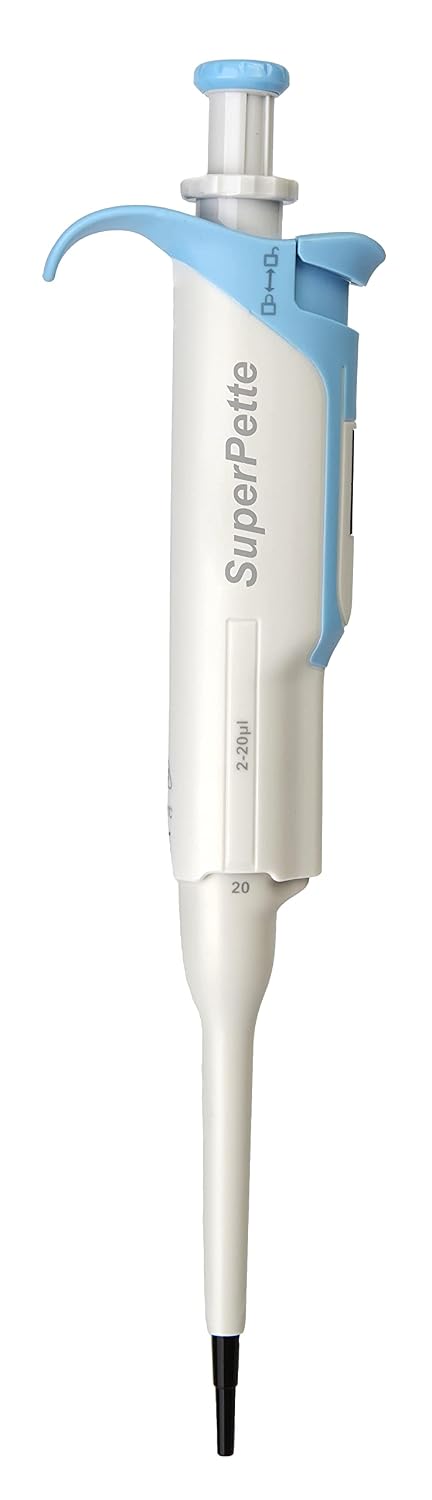SCILOGEX SuperPette Single Channel Pipettor – 0.1-2.5 µL Autoclavable Digital Micropipette – Ultralight Ergonomic Pipettor w/Central Display – Premium Pipette for Research Labs