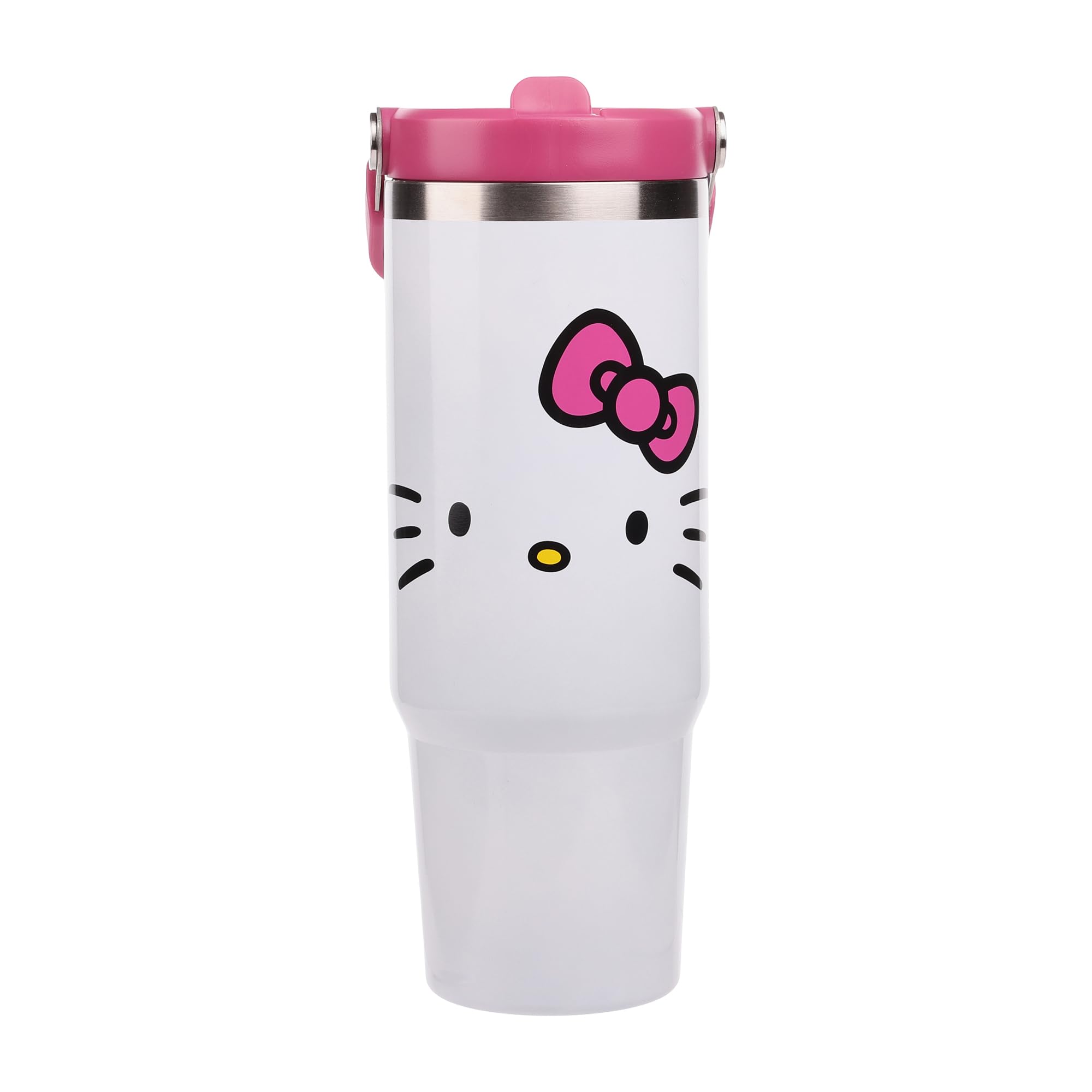 Amazon.com: Bioworld Hello Kitty Big Face 30 Oz White Stainless