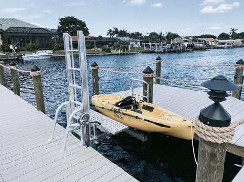 Golden Boat Lifts Kayak Launch, 3-7 Step Aluminum Dock System (5-Step Heavy Duty)