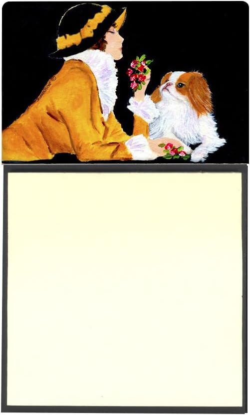 Caroline's Treasures Lady with her Japanese Chin Refillable Sticky Note Holder or Postit Note Dispenser, 3.25 by 5.5", Multicolor image 2