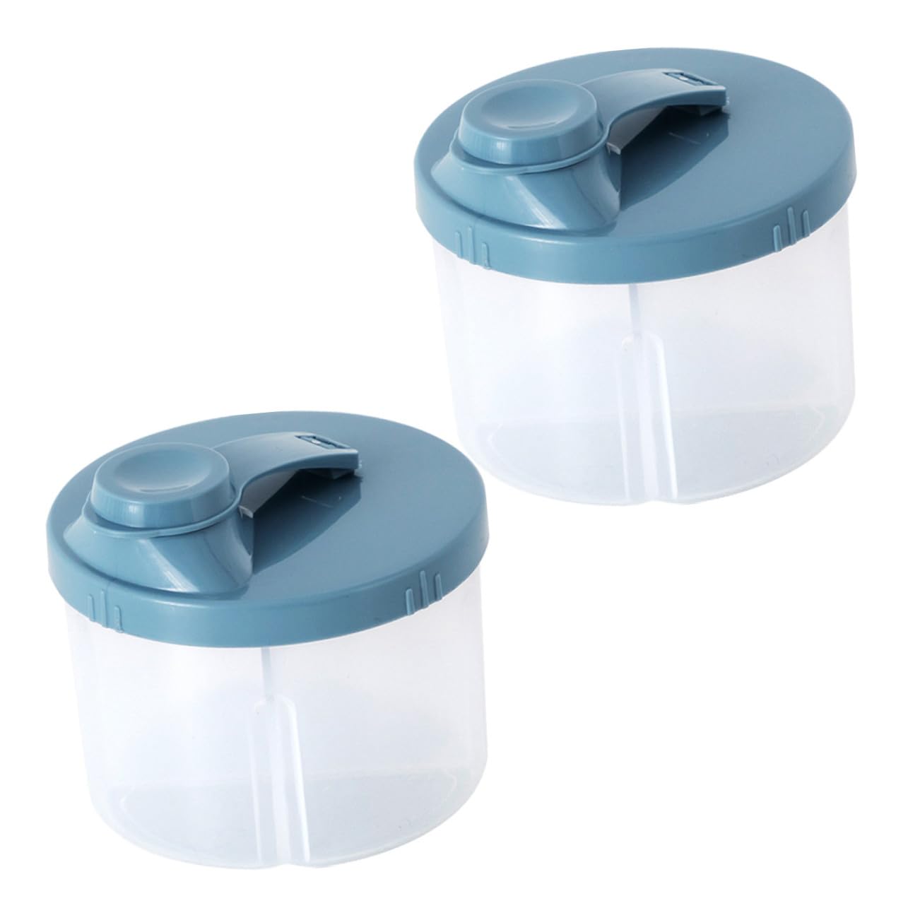 2 pcs Formula Dispenser Portable Milk Powder Storage Box Four-Compartment Container for Travel Outdoor Use Storage Organizer
