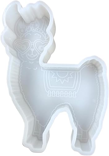 Molde de silicona Freshie de llama para coche, 5 x 3.5 x 1.2 pulgadas, llama mama piñata para cuentas aromáticas perfumadas, apto para horno, hornea