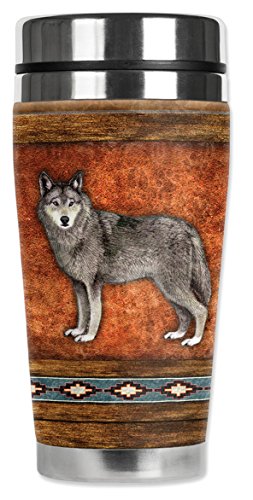 Mugzie Max - 20-Ounce Stainless Steel Travel Mug With Insulated Wetsuit Cover - Wolf - Image By Dan Morris #TOP27