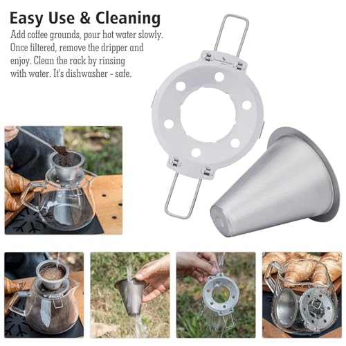Filtre à café en titane iBasingo Ti6004P durable et réutilisable pour la maison - 7