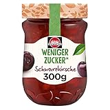 Purer Kirschgeschmack Schwartau Weniger Zucker Schwarzkirsche, Fruchtaufstrich, 300 g