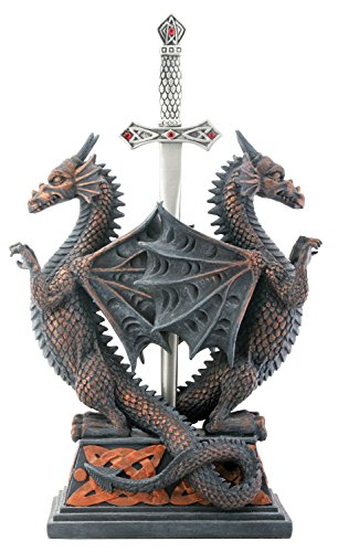 YTC Dbl Dragon Letter Opener - Collectible Figurine Office Decoration
