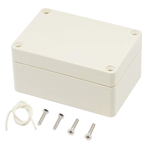 Miniatura 47 de Zulkit Caja de conexiones de plástico ABS a prueba de polvo, impermeable, IP65, cajas eléctricas universales para proyectos, gris 7.9 x 4.7 x 2.2