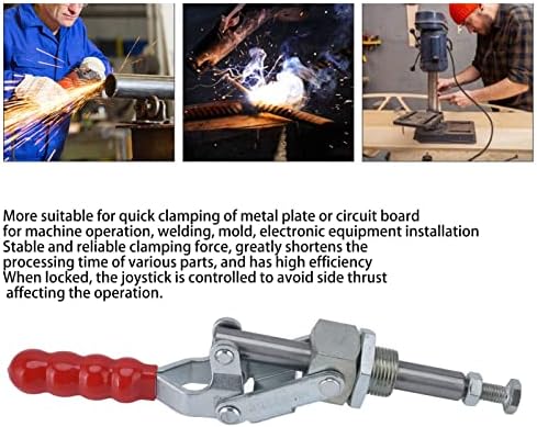 Quick Release Toggle Clamp 701lb Holding Capacity Push Pull Fixture Clamp for Woodworking Jigs and Fixtures, Pocket Hole Jigs, Welding, CNC