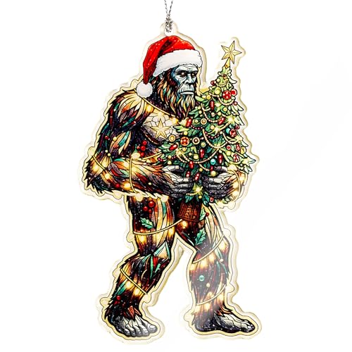 Image of Funny Christmas Ornaments - Bigfoot Gifts - Big Foot Sasquatch Gift - Sasquatch Gifts - Bigfoot Ornament - Christmas Ornaments 2026 - Xmas Tree Funny Decoration