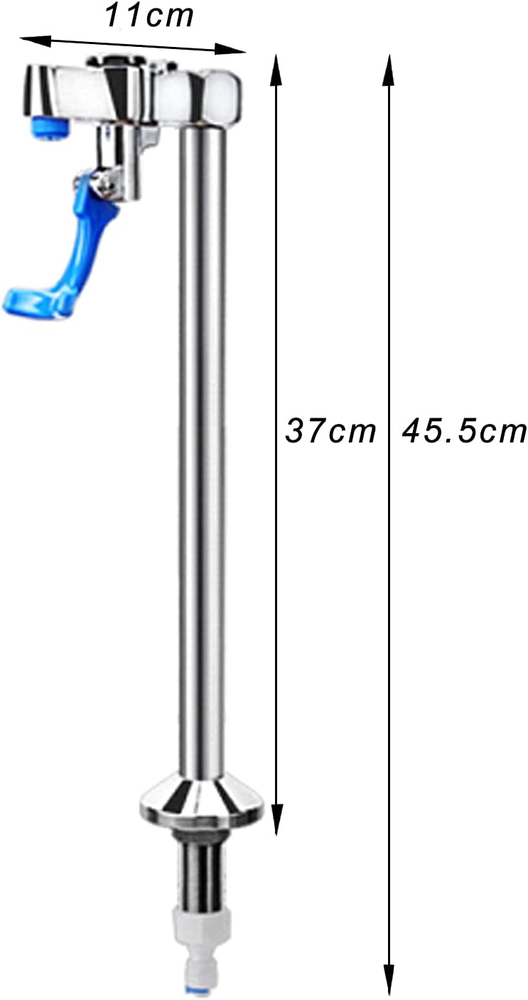 YUEWO Pedestal Glass Filler Deck Mount Push Back Glass Filler Full Copper Deck Mount Glass Filler