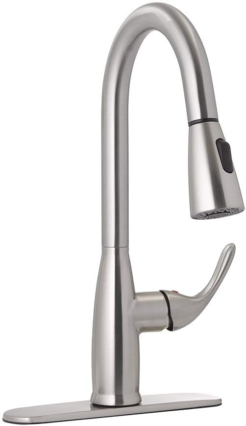 Stainless Steel Hi-Arc Pull-Down Kitchen Faucet