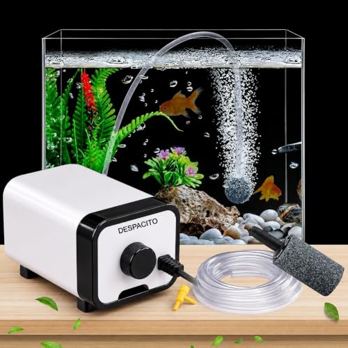 Despacito Aquarium Air Pump for Fish Tank, Silent Oxygen Pump wit...