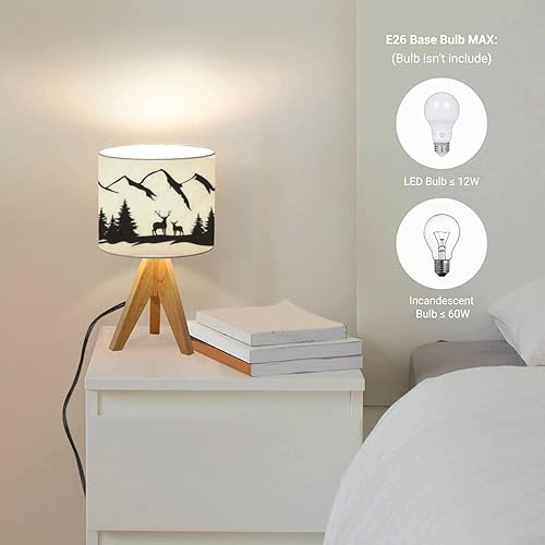 Miniatura 4 de Lámpara pequeña de montañas, viajes, camping, naturaleza, desierto, mesita de noche, trípode, lámpara de mesa, linda mini mesita de noche, lámparas